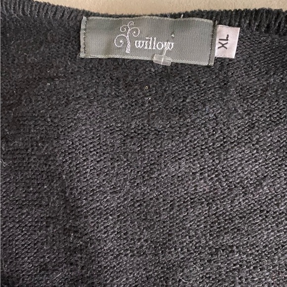 Willow VTG SWEATER CARDIGAN RUFFLE COLLAR DOUBLE BREASTED PEARL BUTTONS - Picture 8 of 9